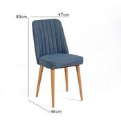 Esszimmerstuhl Vina Dark Blue and Atlantic Pine