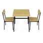 Set de masă Industrial cu 2 scaune, 70 x 70 x 76cm, stejar sălbatic
