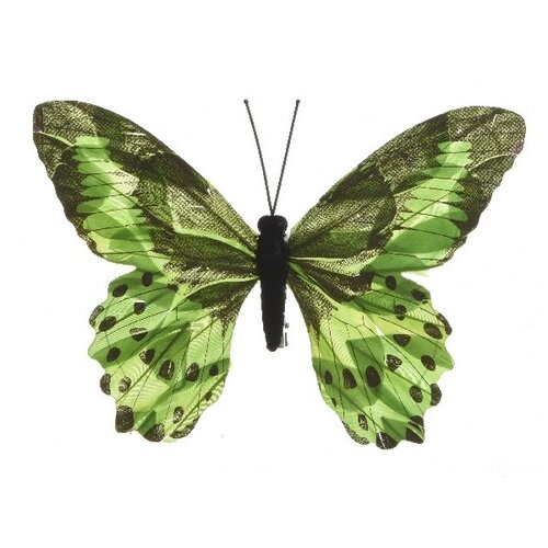 Dekoračný Motýlik zelená, 20 cm