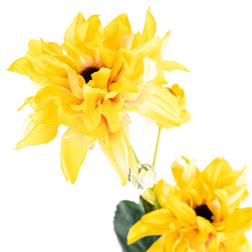 Sztuczna dalia, wys. 75 cm, żółty