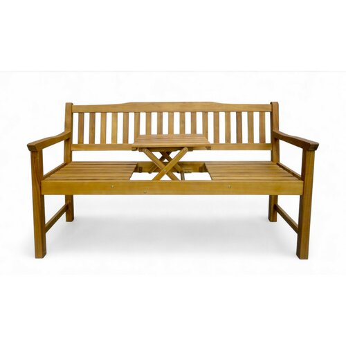 Drevená lavička so stolíkom Eva, 150 x 60 x 88 cm