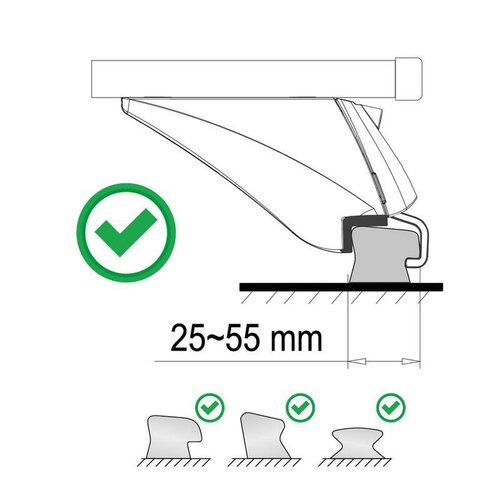 Compass Alumínium keresztirányú tetőcsomagtartó, 135 cm ALU-INTEGRAL TÜV