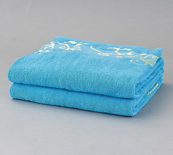 Sada ručníků Venera, modrá, modrá, 50 x 90 cm