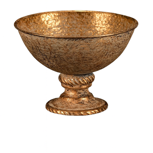 Kovový kalich široký, zlatá, 18 x 18 x 13 cm