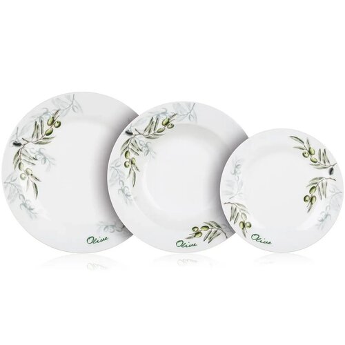 Set de farfurii Banquet Olives, 18 piese
