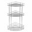 AQUALINE 37015 Chrom line Eckdrahtregal dreifach, silber