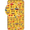 Bawełniane prześcieradło dla dzieci Emoji, 90 x 200 cm