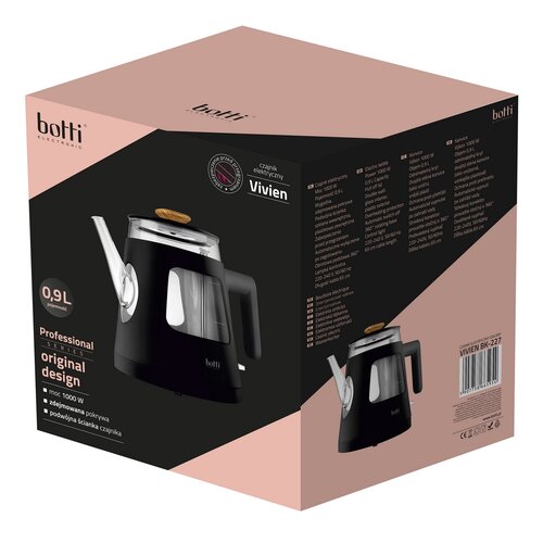 Botti Ceainic electric din sticlă Vivien 0,9 l