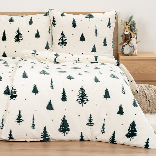 Lenjerie de pat din microflanel 4Home Serene Forest, 140 x 220 cm, 70 x 90 cm