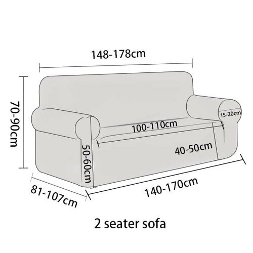 4Home Elastyczny pokrowiec na kanapę 2-osobową Noir, 145 -185 cm