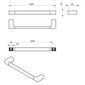GEDY PI216088 Suport pentru prosoape Pirenei 60 x6,6 cm, auriu mat