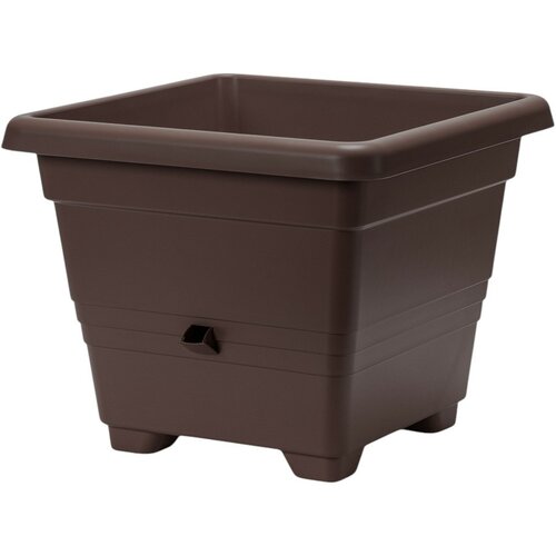 Plastia Bergamotte Selbstbewässernder Pflanzbehälter, 50 x 50 cm Braun