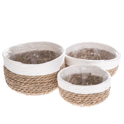 Komplet obalov za cvetlične lončke Sea grass, 3kos