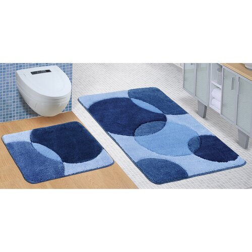 Komplet dywaników łazienkowych Ultra bąbelki, 60 x 100 cm, 60 x 50 cm