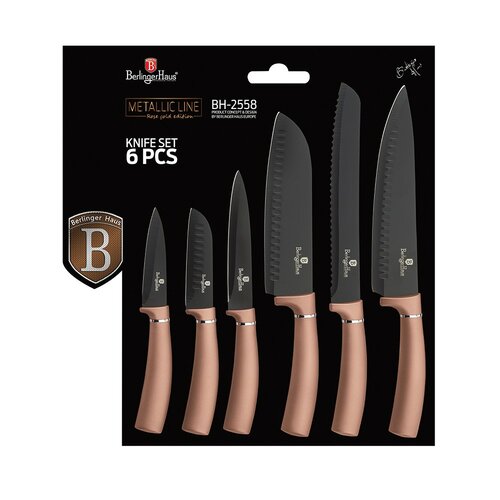 Berlinger Haus 6-teiliges Messerset Rosegold Metallic Linie blistr