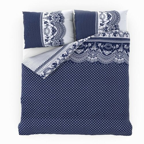 Kvalitex Bavlněné povlečení Canzone modrá, 140 x 200 cm, 70 x 90 cm