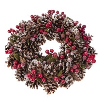 Wieniec bożonarodzeniowy Red Berries, 35 cm, ośnieżony Wieniec bożonarodzeniowy Red Berries, 35 cm, ośnieżony