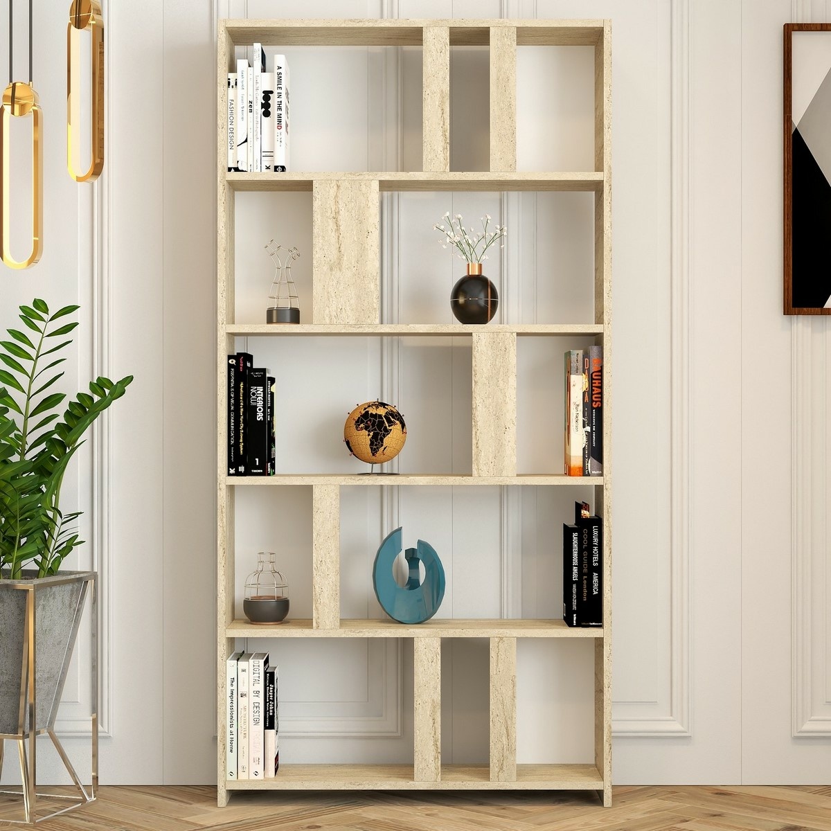 Knižnica Lime Travertine