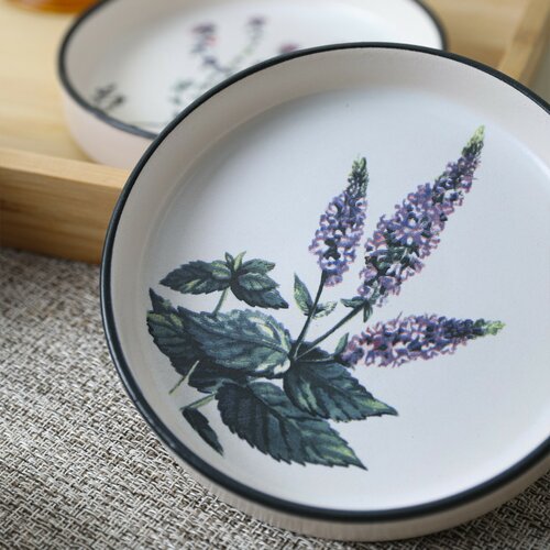 Sada 6 kameninových misek Herbal 14 cm