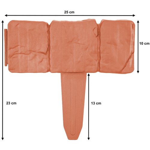 4Home Zahradní palisáda - obrubník Terracotta,2,5 m
