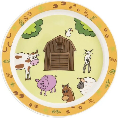 Orion Flacher UH Kinderteller BAUERNHOF , Durchmesser 21,5 cm
