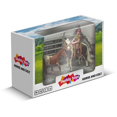Buddy Toys BGA 1012 Călăreață și mânzul