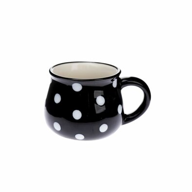 Keramični lonček Dots 75 ml, črn