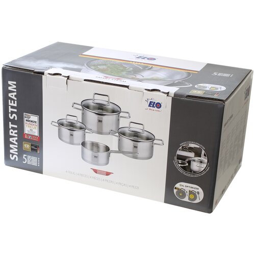 Elo 72404 4-delni set nerjavečih loncev SmartSteam