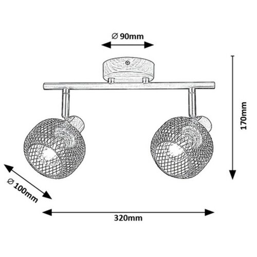 Rabalux 3128 nástenné spot svietidlo Grendel