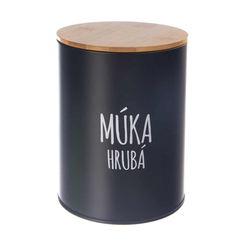 Cutie de conserve Orion pentru făină grosierăBLACK