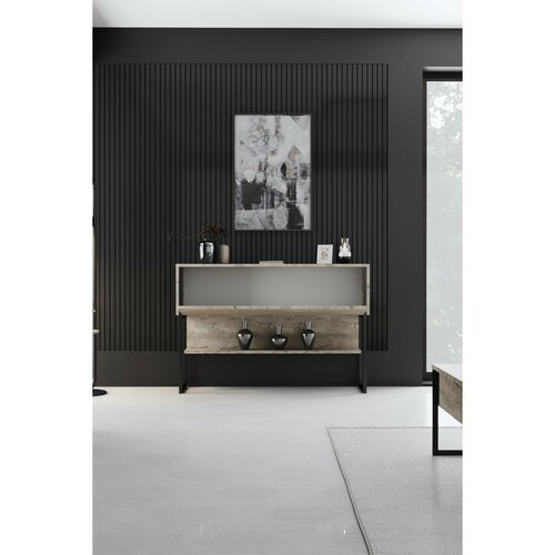 Komoda Luxe Travertine and Black