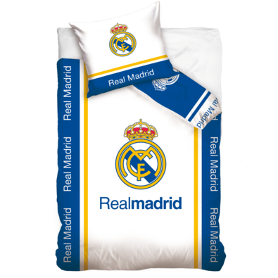 Pościel bawełniana Real Madrid, 140 x 200 cm, 70 x 80 cm