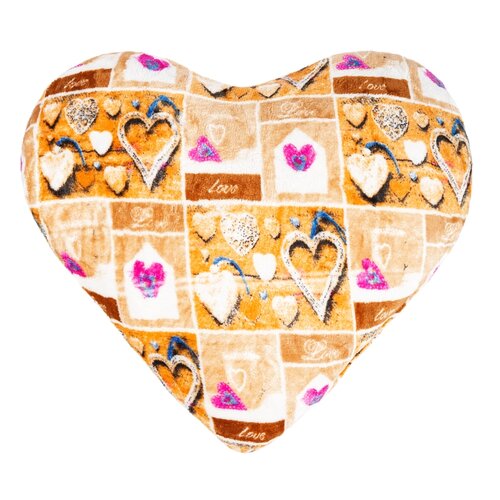 Levně Bellatex Tvarovaný polštářek Srdce Love, 42 x 48 cm