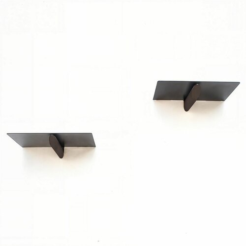 Súprava poliček Black and Brown, 2 ks