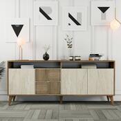 Milan 2 Walnut and Travertine szekrény