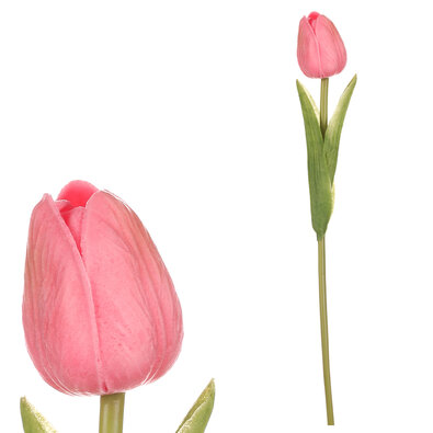 Spumă artificială Tulip mini PINK, 5 x 5 x 34 cm