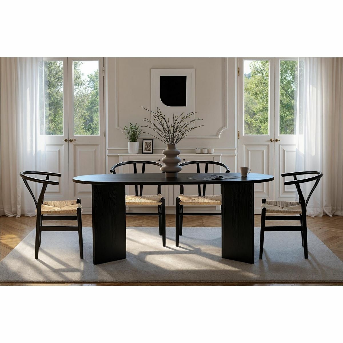 Jedálenský stôl Sablin Wood Black