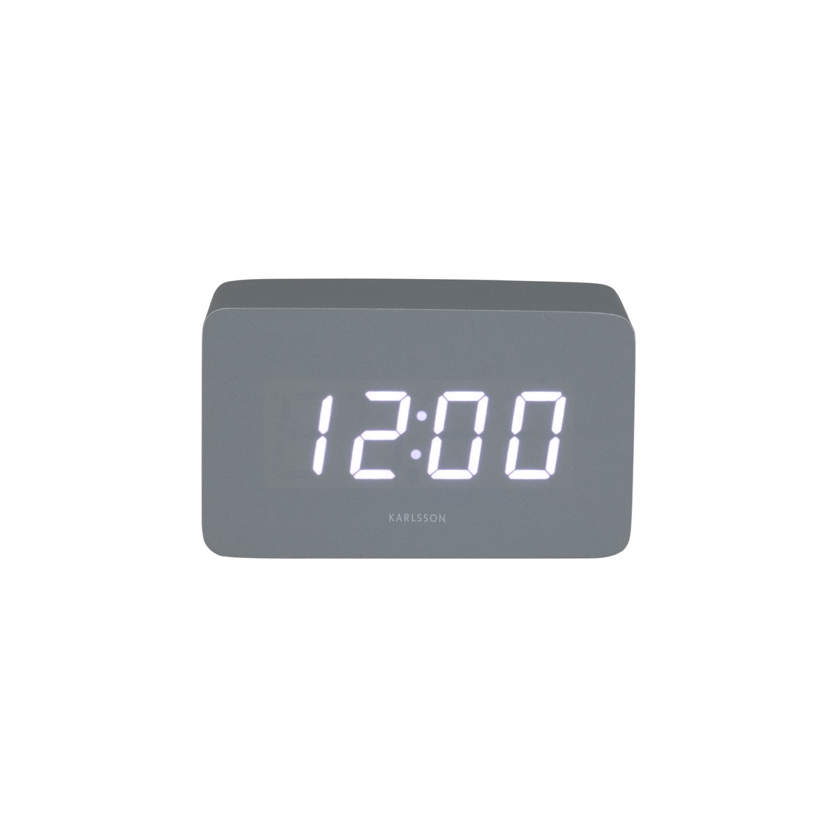 Karlsson 5983GY dizajnové LED hodiny s budíkomsivé, 10 cm