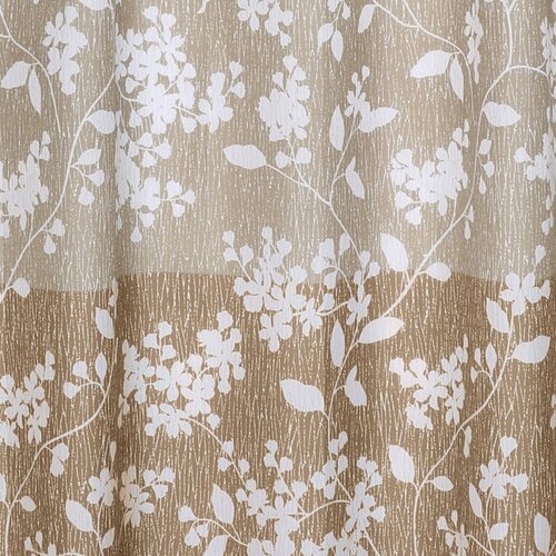 Bellatex Tuš zavesa Lístky rjava, 180 x 200 cm