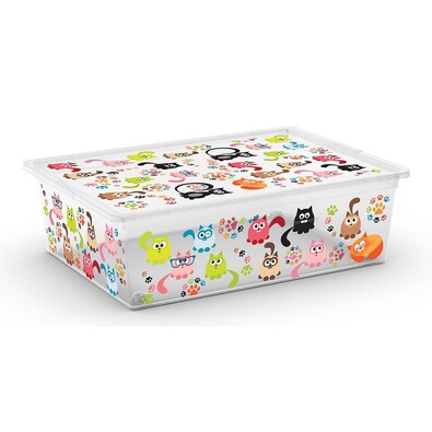 KIS Dekorační úložný box C-Box Style L Cute Animals, 27 l