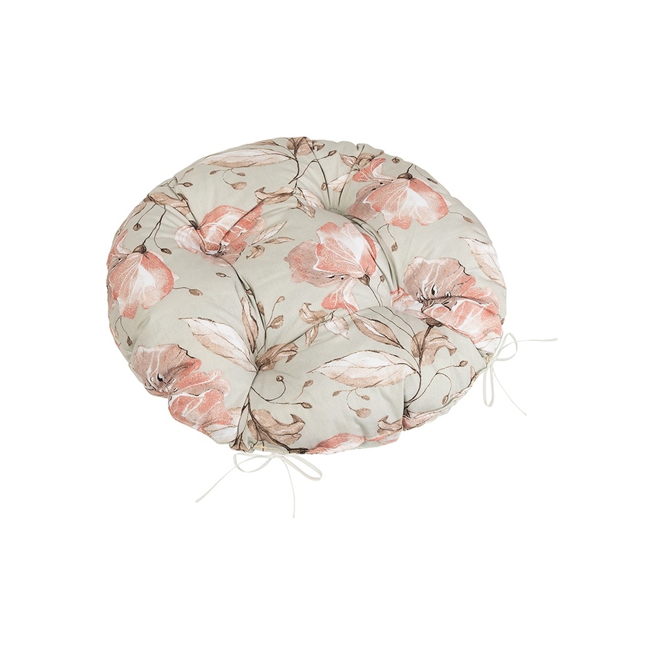 Bellatex Pernă de scaun Adela matlasată rotundăLilie somon, gri 40 x 40 cm