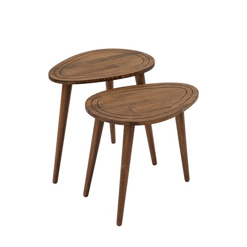 Komplet stranskih mizic Sweet Walnut, 2 kos