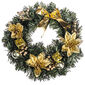 Coroniță Crăciun cu ponsettia diam. 25 cm, auriu