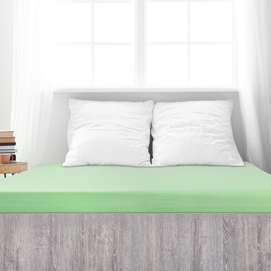 Cearșaf de pat 4Home Premium jersey verde , 90 x200 cm