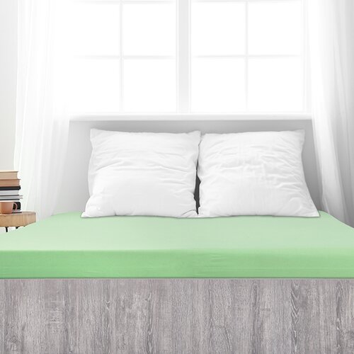 4Home Jersey prostěradlo MAKO zelená, 140–160 x 200 cm