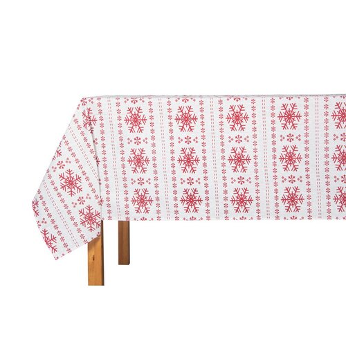 Vianočný obrus Red Snowflakes, 130 x 180 cm