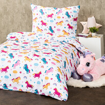 4Home Kinderbettwäsche aus Baumwolle Unicorn, 140 x 200 cm, 70 x 90 cm