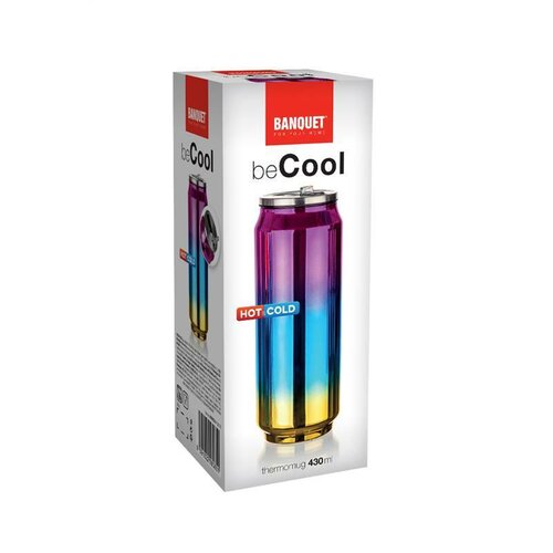 Termos Banquet BE COOL 430 ml, roz-albastru-auriu