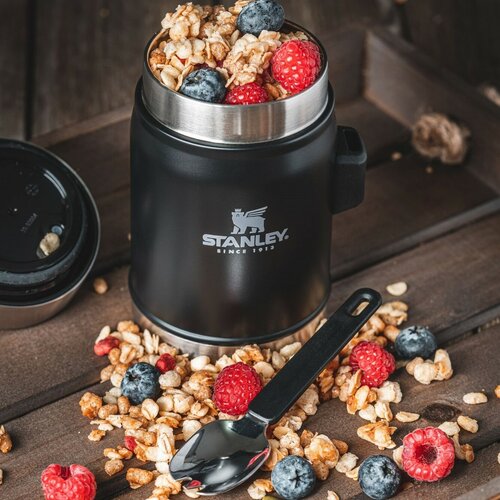 STANLEY Termos obiadowy 400 ml z łyżką/widelcem, czarny matowy