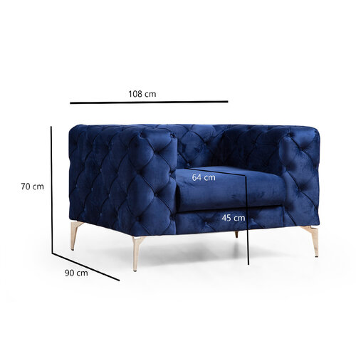 Fotoliu Como Navy Blue